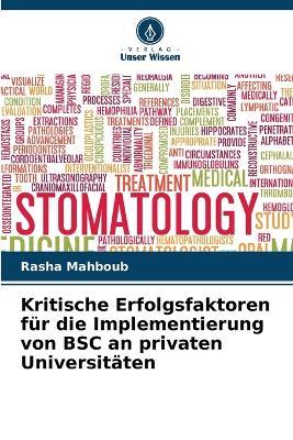 Kritische Erfolgsfaktoren für die Implementierung von BSC an privaten Universitäten - Rasha Mahboub - cover