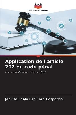 Application de l'article 202 du code pénal - Jacinto Pablo Espinoza Céspedes - cover