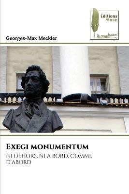 Exegi monumentum - Georges-Max Meckler - cover