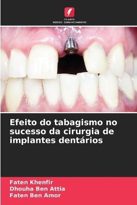 Efeito do tabagismo no sucesso da cirurgia de implantes dentários - Faten Khenfir,Dhouha Ben Attia,Faten Ben Amor - cover