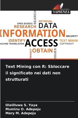 Text Mining con R: Sbloccare il significato nei dati non strutturati - Olaoluwa S Yaya,Muminu O Adepoju,Mary M Adepoju - cover