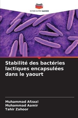 Stabilité des bactéries lactiques encapsulées dans le yaourt - Muhammad Afzaal,Muhammad Aamir,Tahir Zahoor - cover