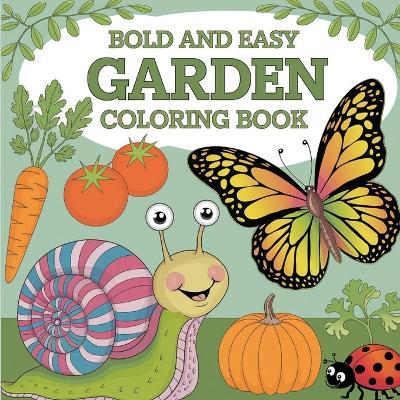 Garden Coloring Book: Large Print Mindfulness Coloring Book - Laura Bidden - cover