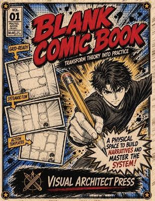 Blank Comic Book: Premium Comic Page Templates for Drawing, Storytelling, Manga Panels, and Visual Practice - Visual Architect Press - cover