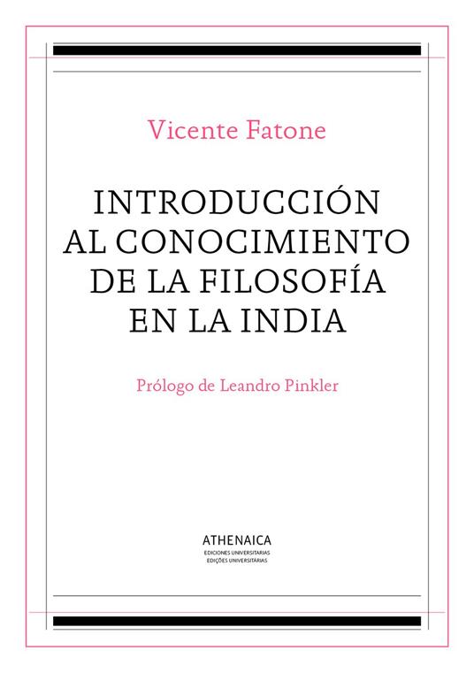 Introduccion al conocimiento de la filosofia en la India