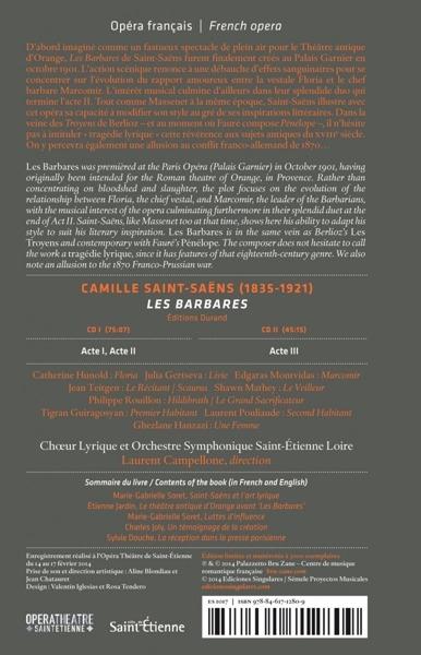 Les Barbares - CD Audio di Camille Saint-Saëns,Orchestre Symphonique de Saint-Étienne,Laurent Campellone - 2