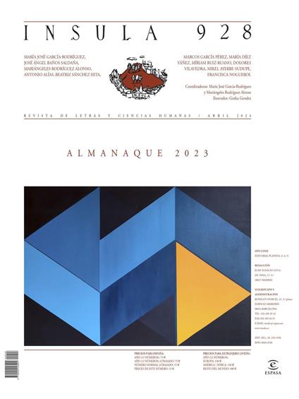 Almanaque 2023 (Ínsula n° 928, abril de 2024)