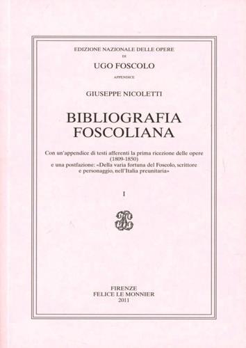 Bibliografia foscoliana - Giuseppe Nicoletti - copertina