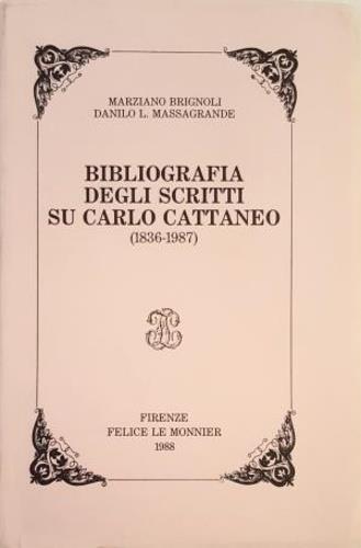 Bibliografia degli scritti su Carlo Cattaneo (1836-1987) - copertina