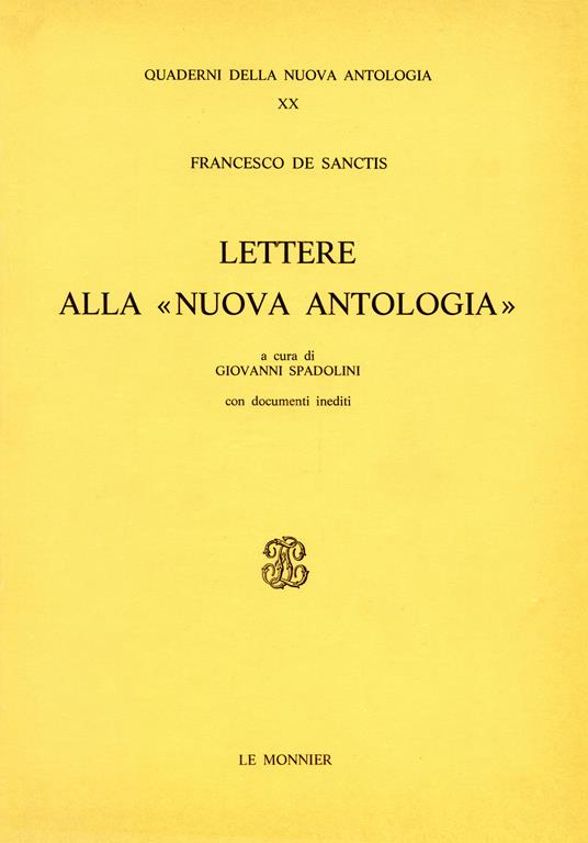 Lettere alla Nuova Antologia - Francesco De Sanctis - copertina