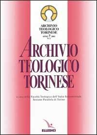 Archivio teologico torinese (2001). Vol. 1 - copertina