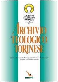 Archivio teologico torinese (2003). Vol. 1 - copertina