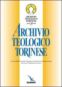 Archivio teologico torinese (2004). Vol. 2 - copertina