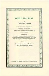Opere italiane. Vol. 1 - Giordano Bruno - copertina