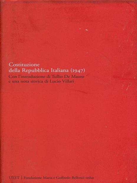 Costituzione della Repubblica Italiana (1947) - copertina