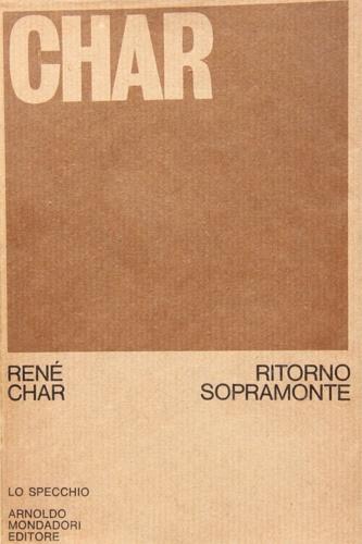 Ritorno sopramonte e altre poesie - René Char - copertina
