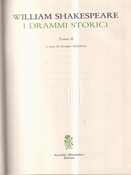 Teatro completo. Testo inglese a fronte. Vol. 8: I drammi storici. - William Shakespeare - 2