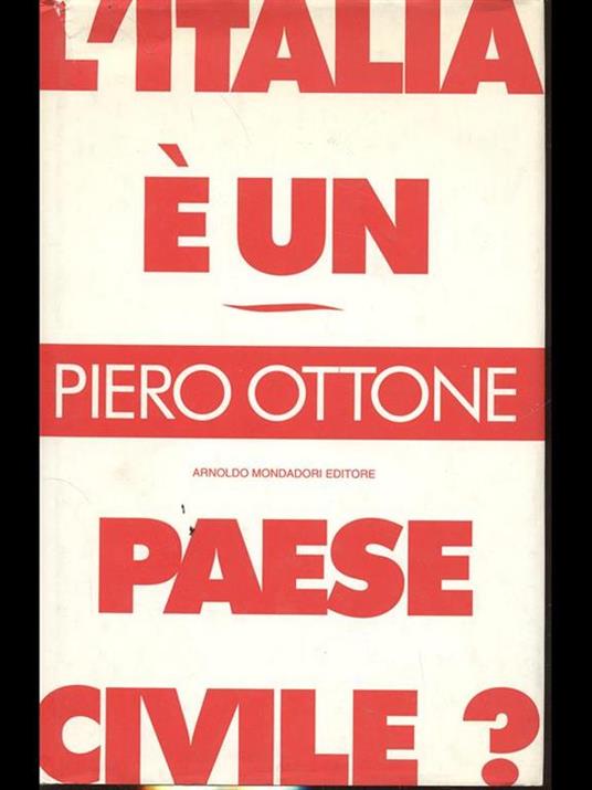 L' Italia è un paese civile? - Piero Ottone - copertina