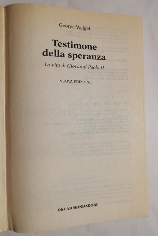 Testimone della speranza - George Weigel - 2