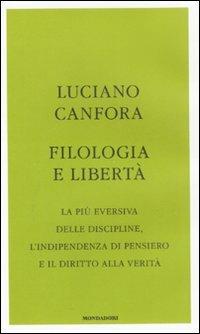 Filologia e libertà - Luciano Canfora - copertina