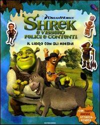 Shrek e vissero felici e contenti. Il libro con gli adesivi - copertina