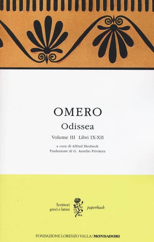 Odissea. Testo greco a fronte. Vol. 3: Libri IX-XII - Omero - copertina