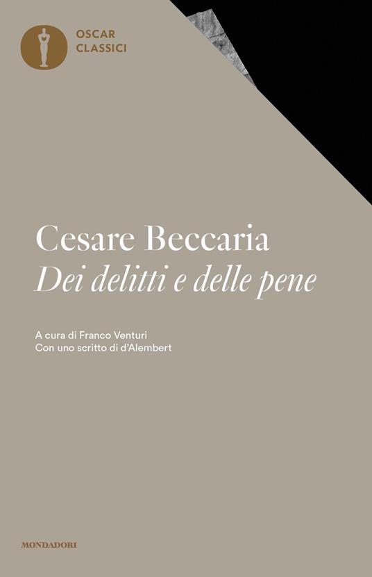 Dei delitti e delle pene - Cesare Beccaria - copertina