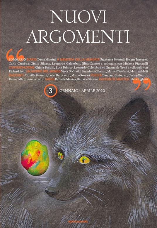 Nuovi argomenti (2020). Vol. 3: Gennaio-Aprile. - copertina