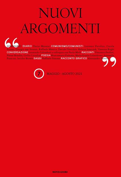 Nuovi argomenti (2021). Vol. 2: Maggio-Agosto. - copertina
