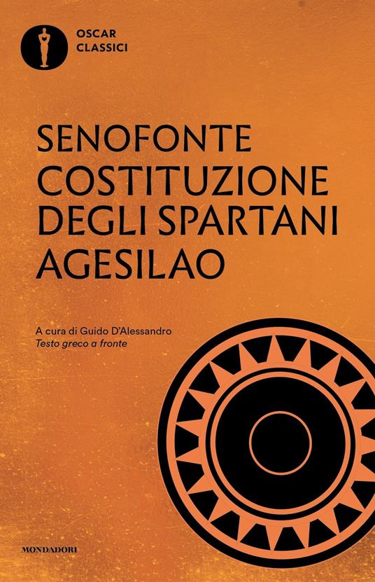 Costituzione degli spartani-Agesilao. Testo greco a fronte - Senofonte - copertina