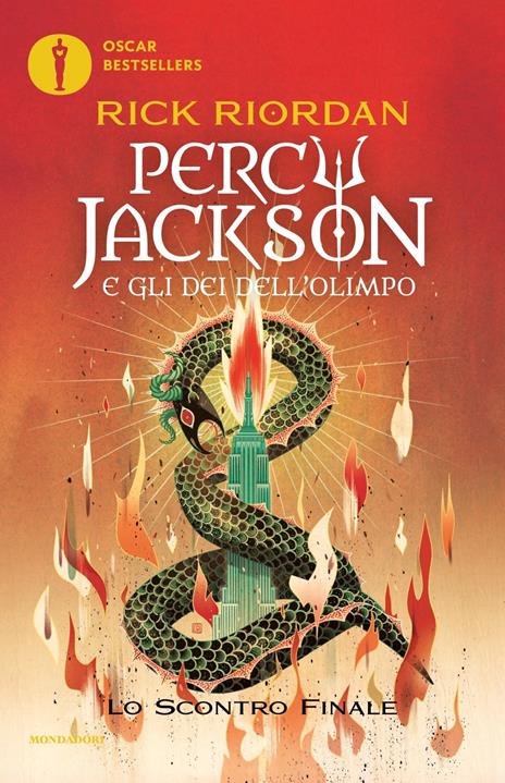 Lo scontro finale. Percy Jackson e gli dei dell'Olimpo. Vol. 5 - Rick Riordan - copertina