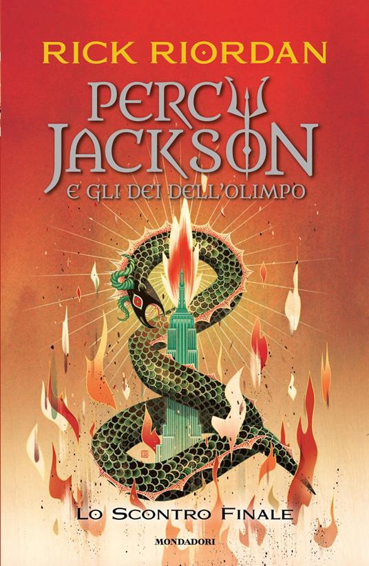 Lo scontro finale. Percy Jackson e gli dei dell'Olimpo. Vol. 5 - Rick Riordan - copertina