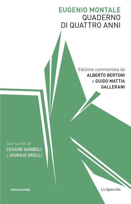 Quaderno di quattro anni - Eugenio Montale - copertina
