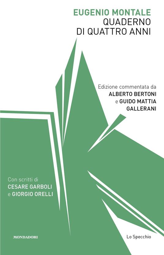 Quaderno di quattro anni - Eugenio Montale - copertina
