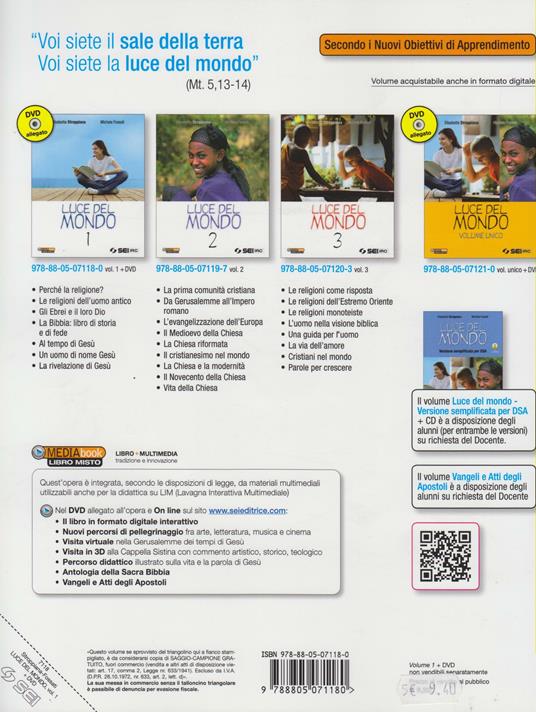 Luce del mondo. Per la Scuola media. Con DVD-ROM. Con espansione online - Elisabetta Stroppiana,Michele Fossati - 2