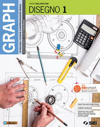  Graph. Tecnologie e tecniche di rappresentazione grafica. Disegno. Per le Scuole superiori. Con 2 libri: Materiali, misura, sicurezza - Schede di disegno. Vol. 1