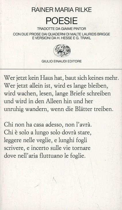 Poesie - Rainer Maria Rilke - copertina