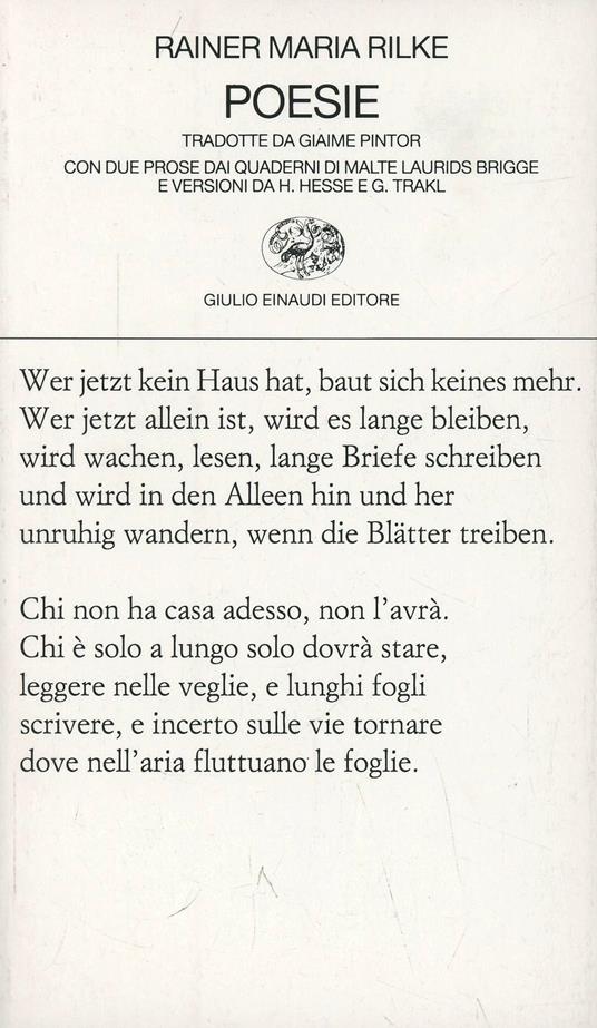 Poesie - Rainer Maria Rilke - copertina