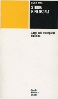 Storia e filosofia - Paolo Rossi - copertina
