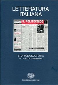 Letteratura italiana. Storia e geografia. Vol. 3: L'Età contemporanea. - copertina