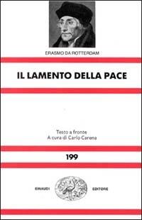 Il lamento della pace - Erasmo da Rotterdam - copertina