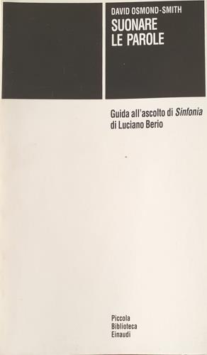Suonare le parole - David Osmond Smith - copertina