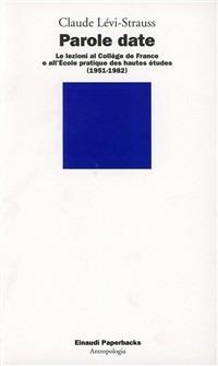 Parole date - Claude Lévi-Strauss - copertina