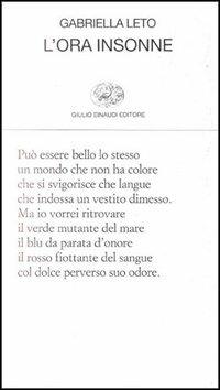 L'ora insonne - Gabriella Leto - copertina