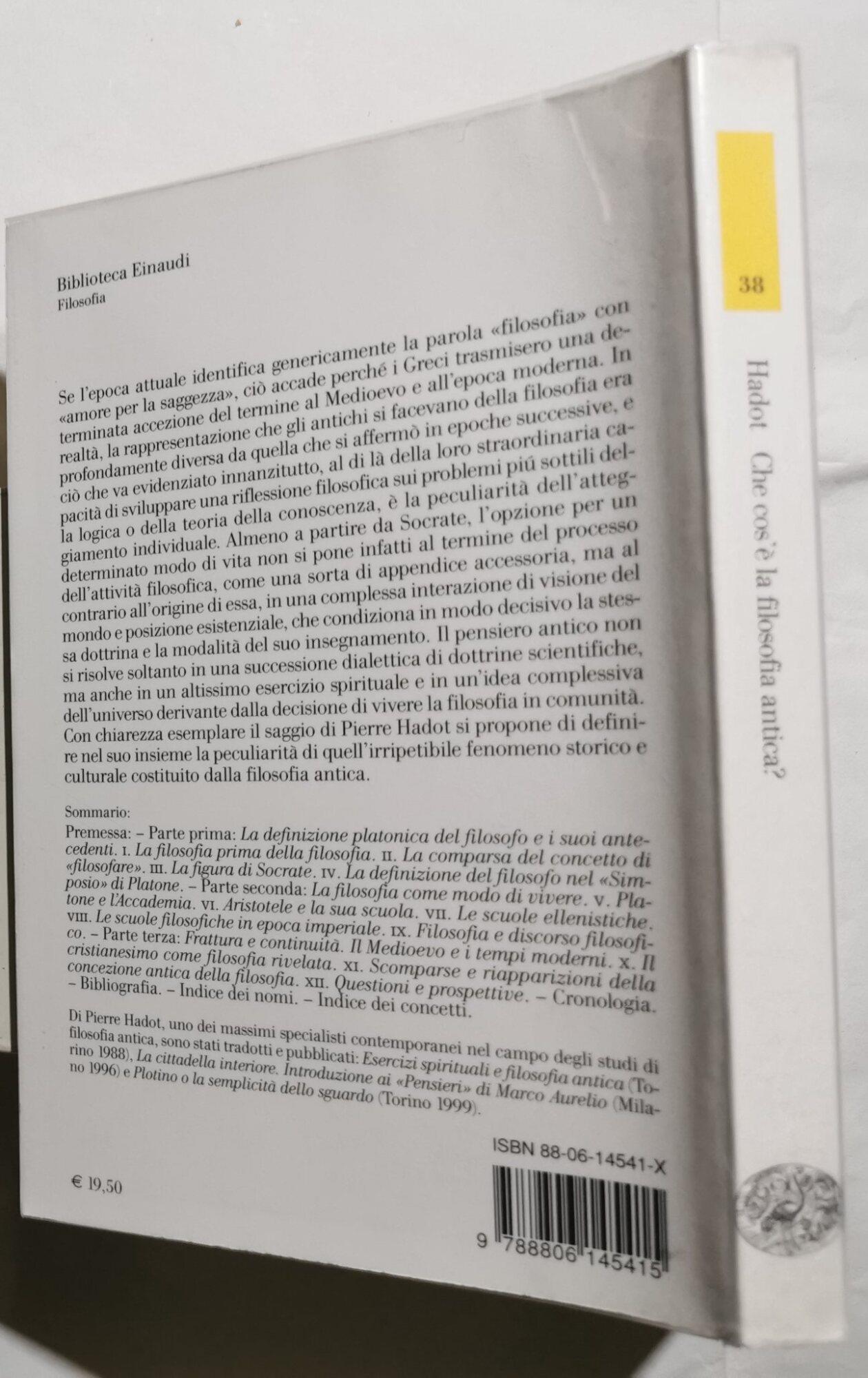 Che cos'è la filosofia antica?