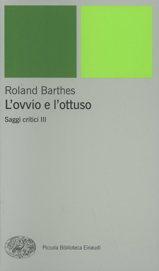 L' ovvio e l'ottuso - Roland Barthes - copertina