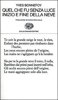 Quel che fu senza luce. Inizio e fine della neve - Yves Bonnefoy - copertina