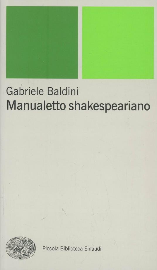 Manualetto shakespeariano - Gabriele Baldini - copertina