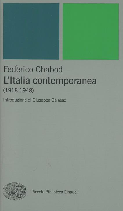 L'Italia contemporanea (1918-1948) - Federico Chabod - copertina