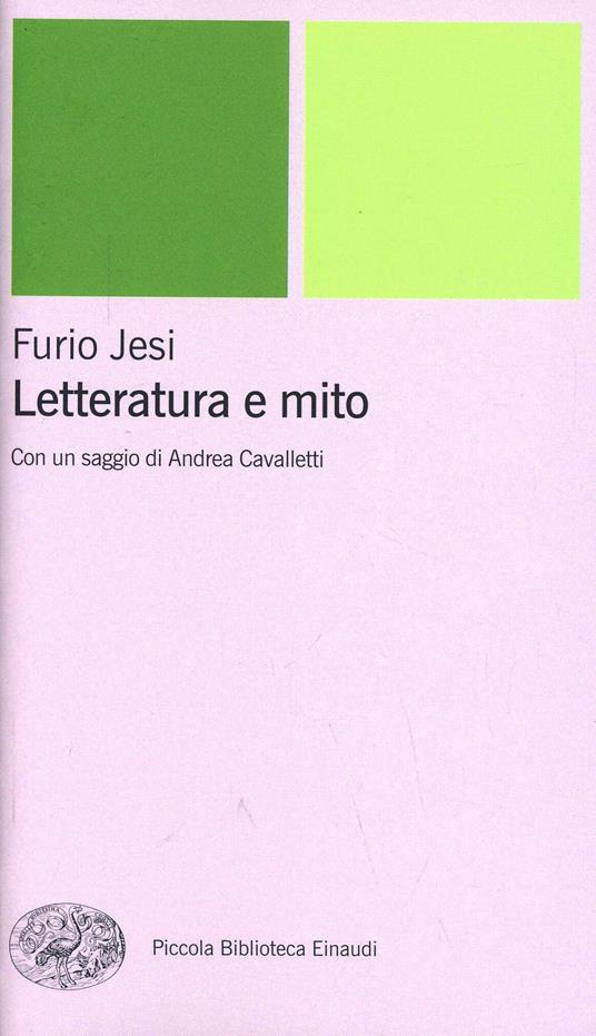 Letteratura e mito - Furio Jesi - copertina